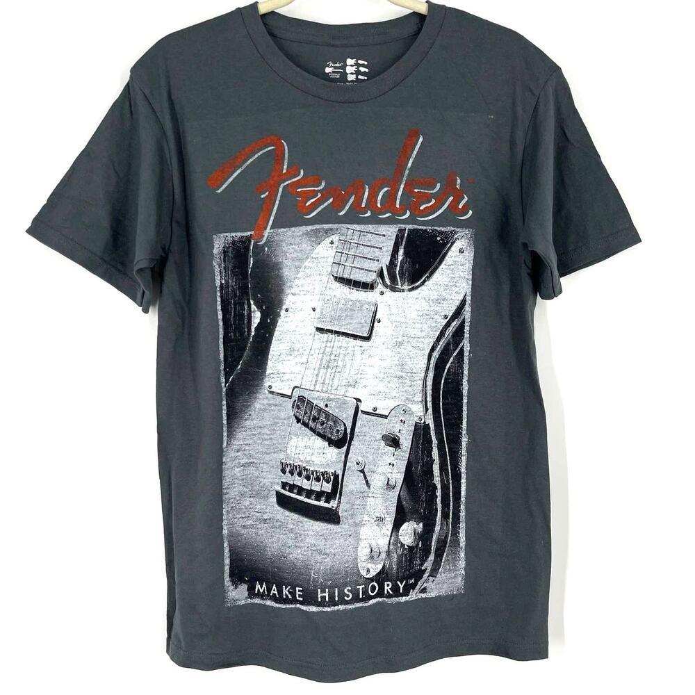 Fender‎ Guitar Official Merch Make History Graphic Band Tee Shirt Medium NWOT